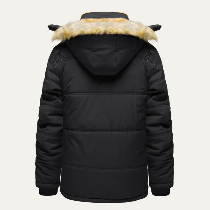 Mens Winter Parka Jacket with Detachable Hood Insulated
