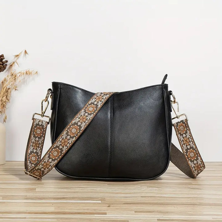 Womens Vegan Leather Shoulder Bag Stylish Crossbody