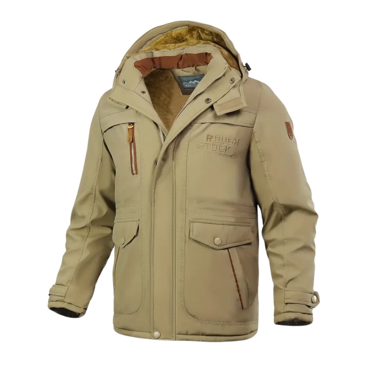 Mens Winter Jacket Plush Lined Hooded Regular Fit - BritishMode