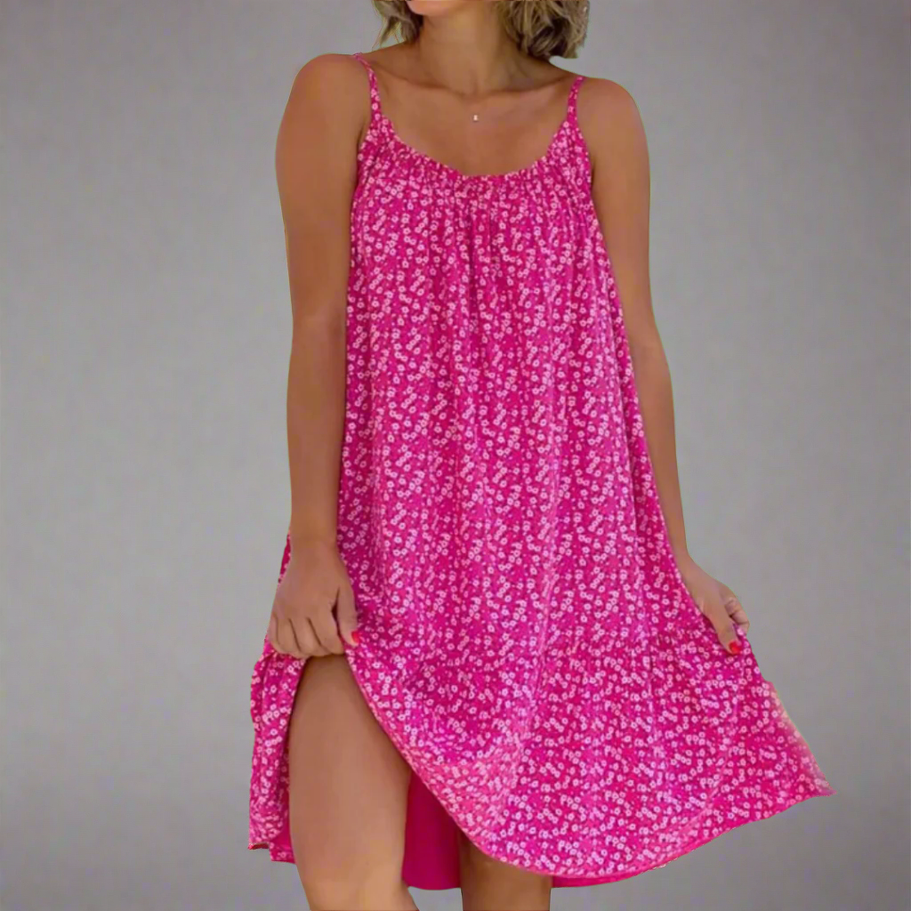 Womens Sundress Floral Pattern Sleeveless Fit