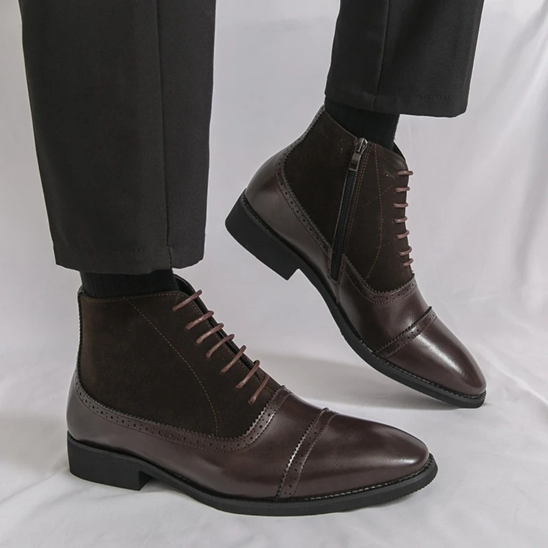 Mens Formal Chelsea Leather Boots Elegant Style