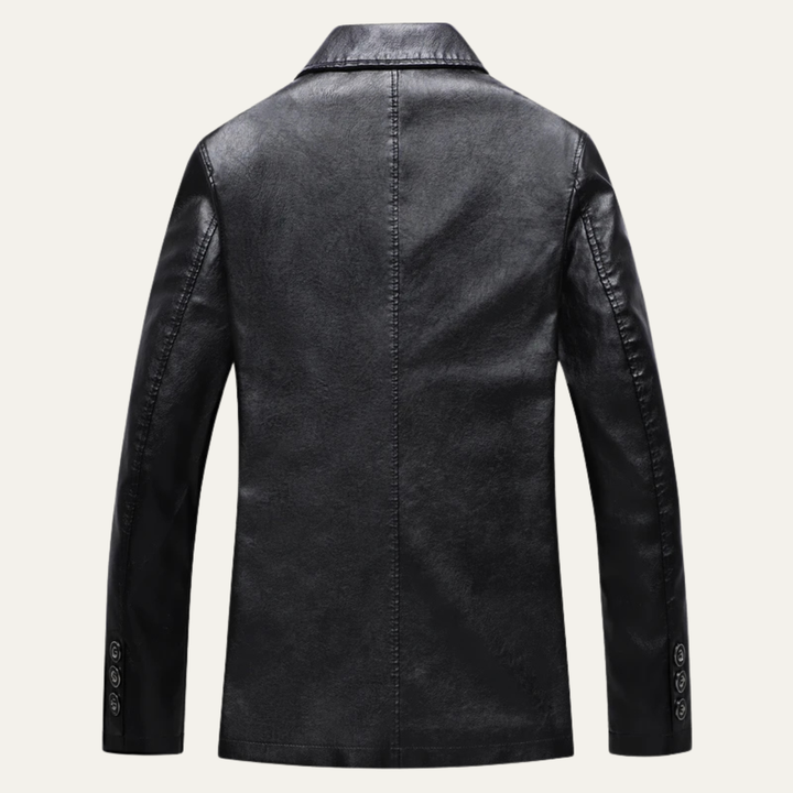 Mens Faux Leather Jacket Smart Casual Fit