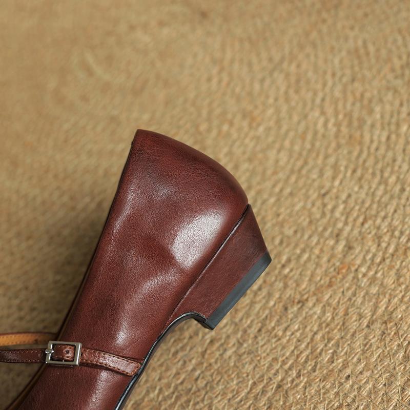 Womens Genuine Leather Pumps Classic Fit
