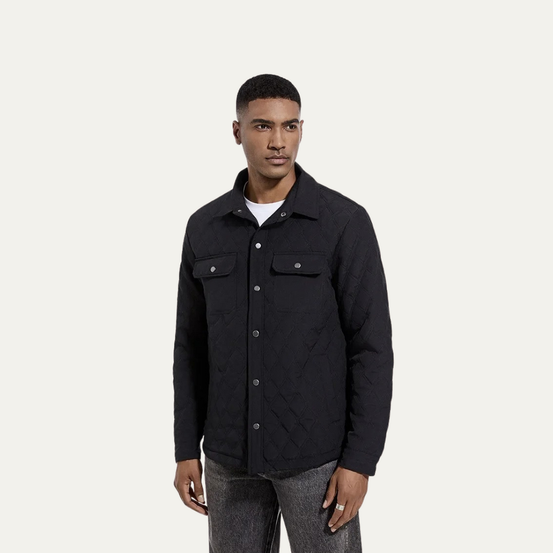 Mens Quilted Jacket Lightweight Casual Fit