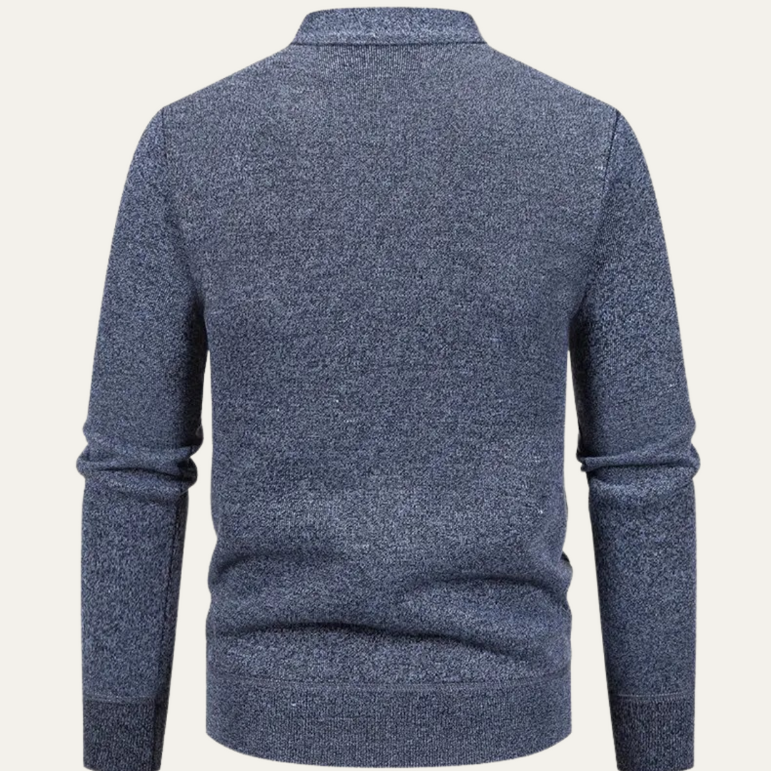 Mens Knit Cardigan Button-Up Casual with Pockets