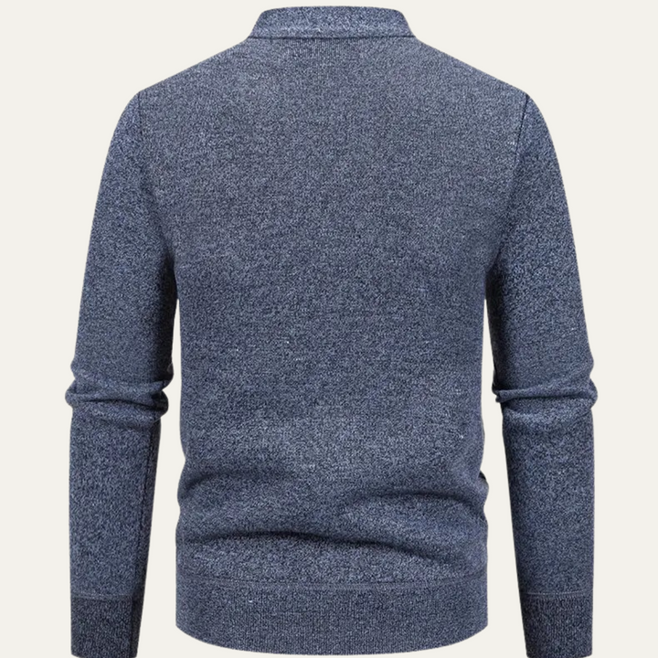 Mens Knit Cardigan Button-Up Casual with Pockets