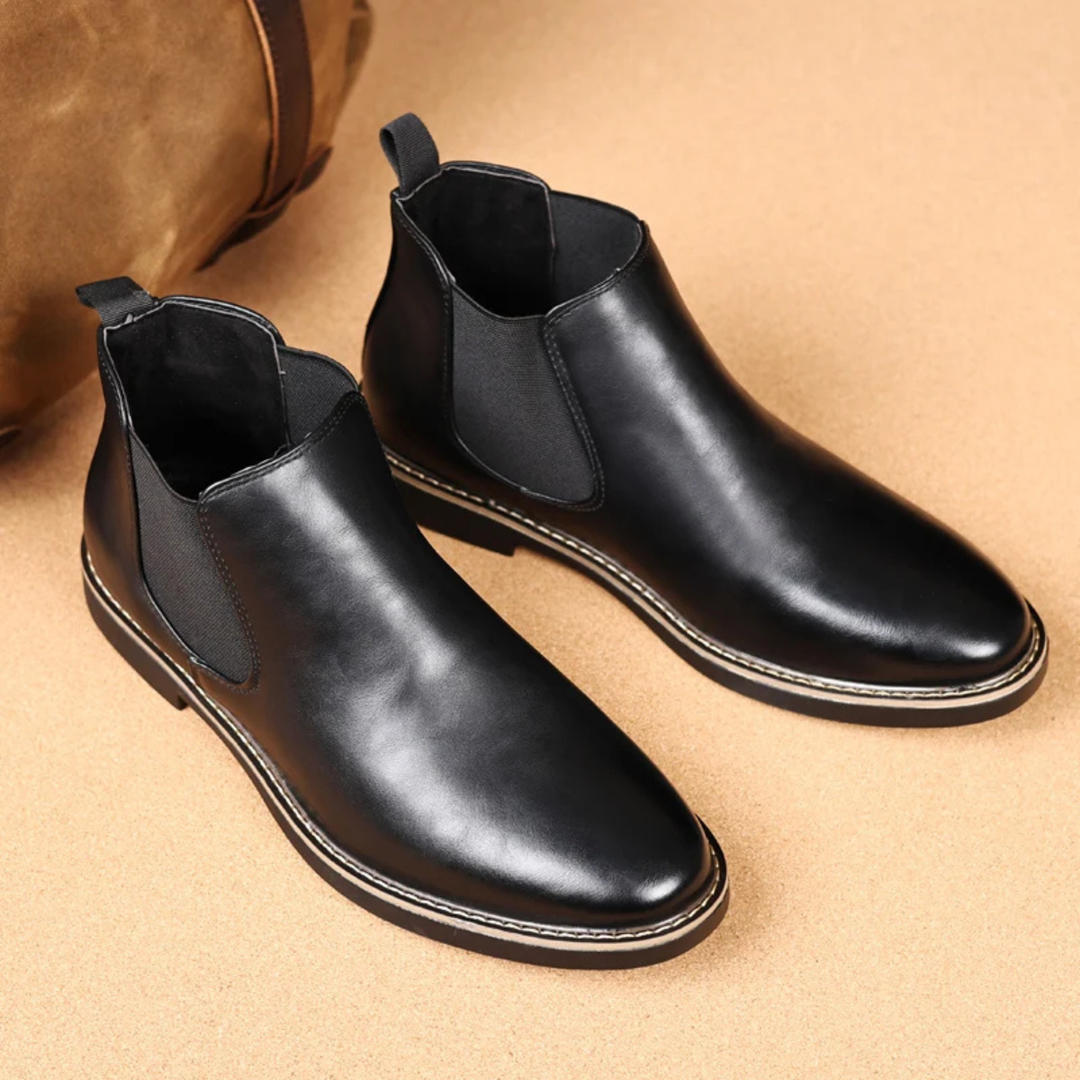 Mens Leather Chelsea Boots Elegant Style