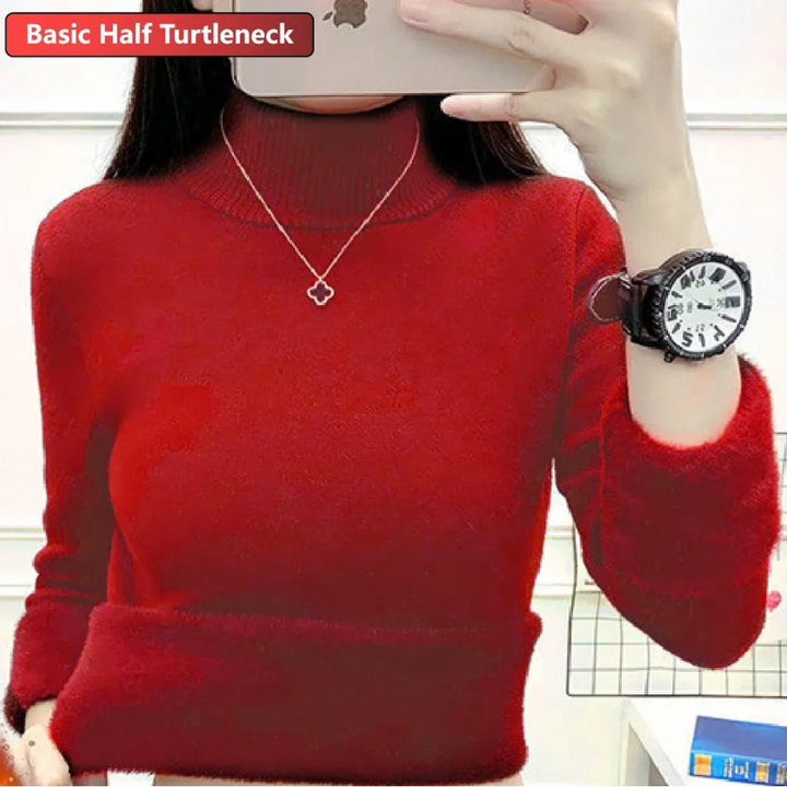 Womens Winter Sweater Fleece Lined Cozy Fit