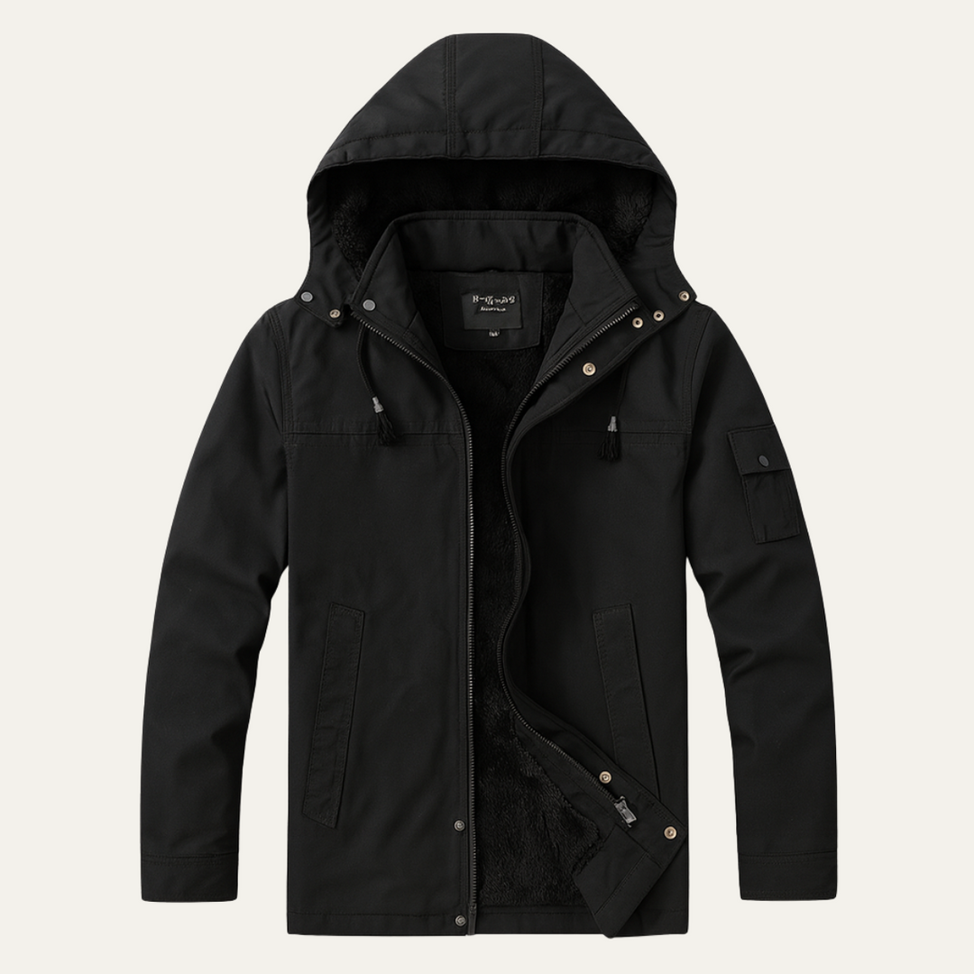 Mens Modern Parka Jacket with Hood Winter Outerwear - BritishMode