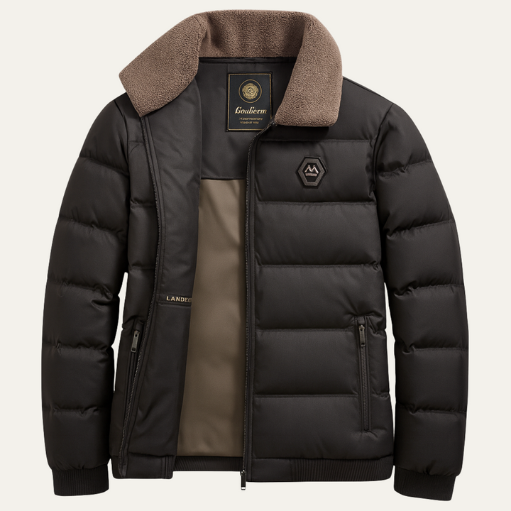 Mens Quilted Padded Jacket Warm Insulated Winter - BritishMode