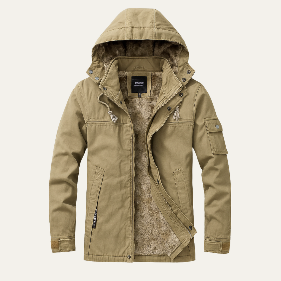 Mens Modern Parka Jacket with Hood Winter Outerwear
