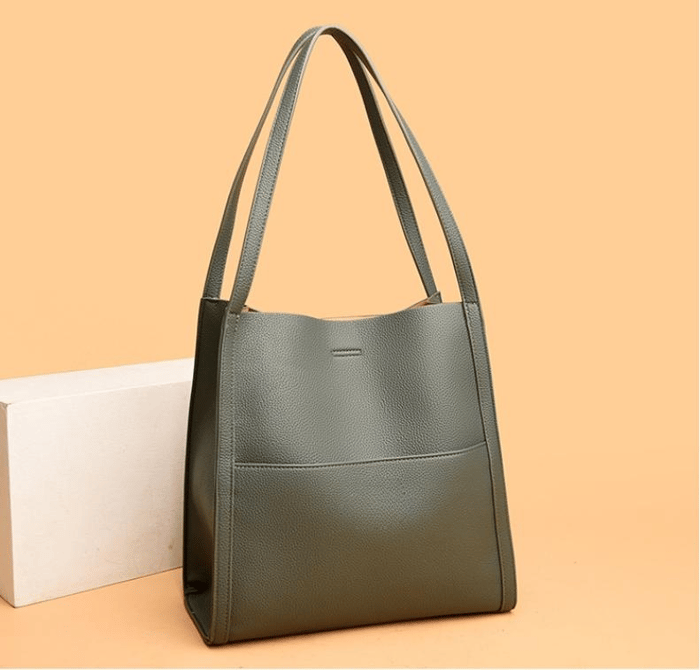 Womens Vegan Leather Shoulder Bag Handmade