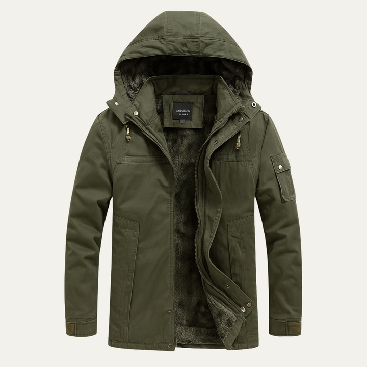 Mens Modern Parka Jacket with Hood Winter Outerwear