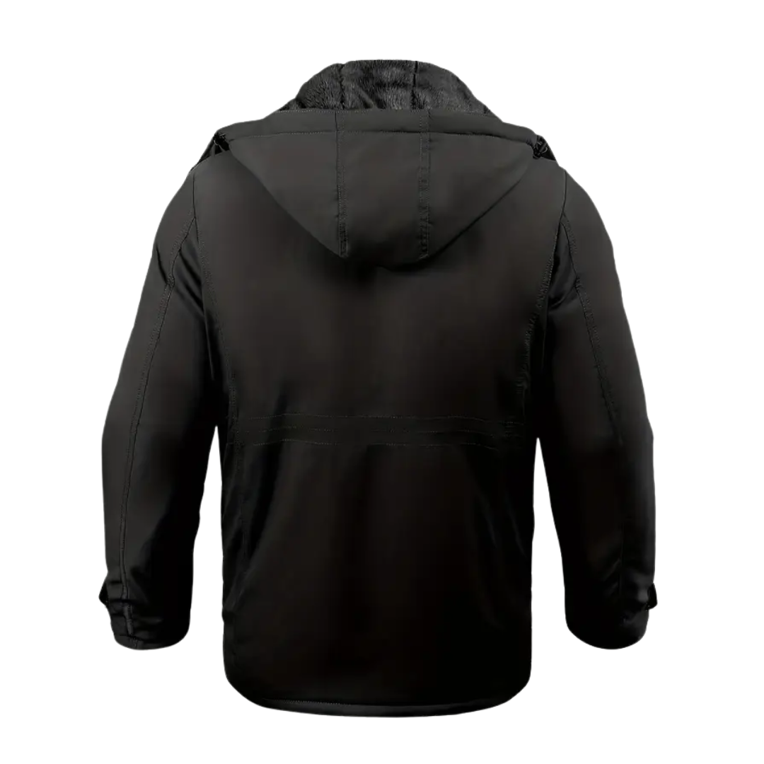 Mens Winter Jacket Plush Lined Hooded Regular Fit