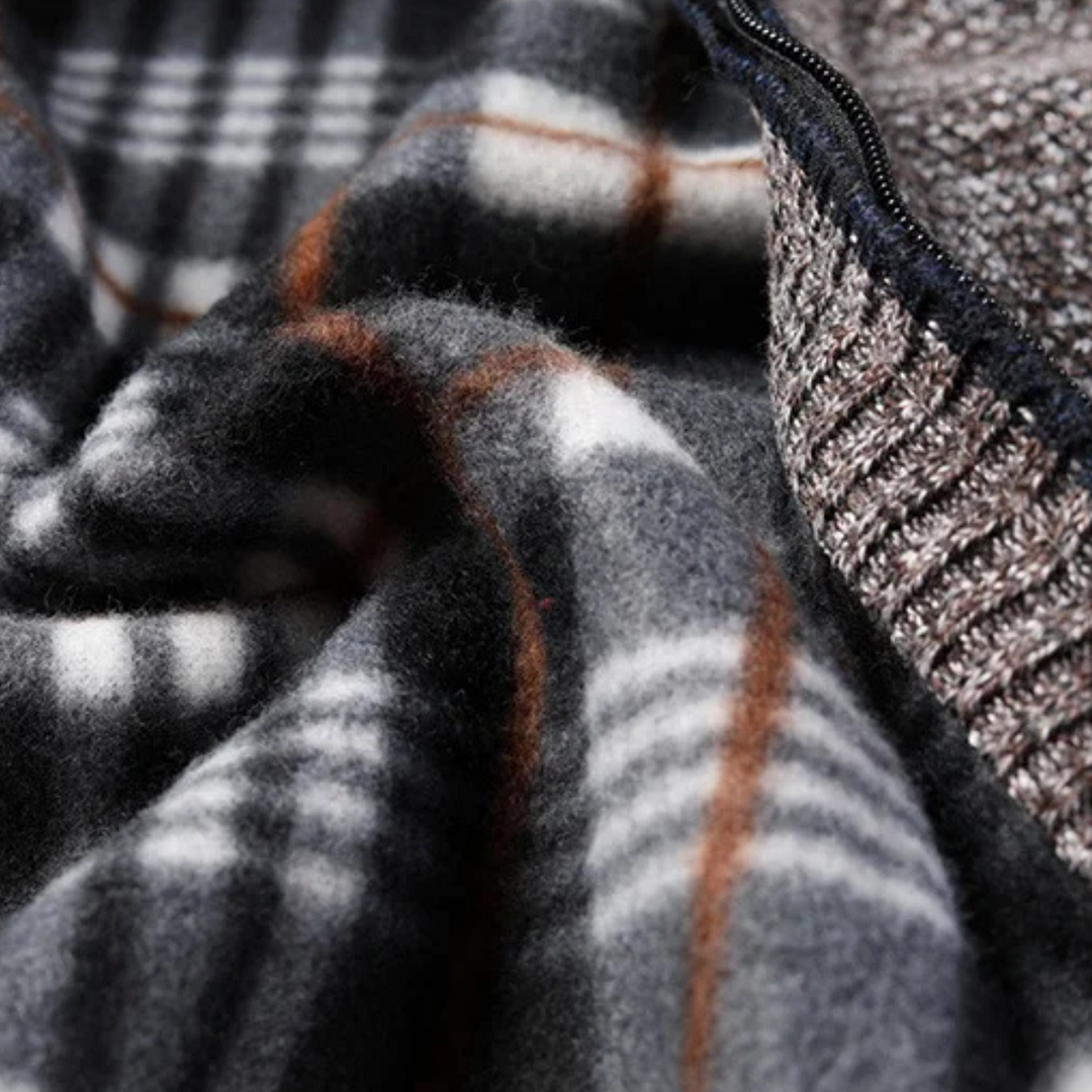 Mens Knit Cardigan Jacket Textured Full Zip