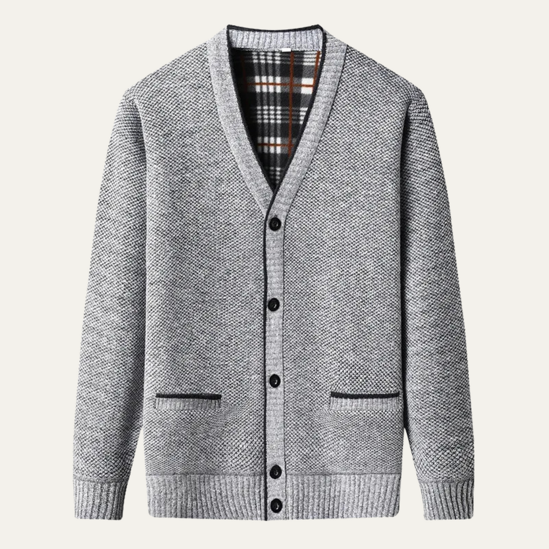 Mens Classic Knit Cardigan Soft Button Front