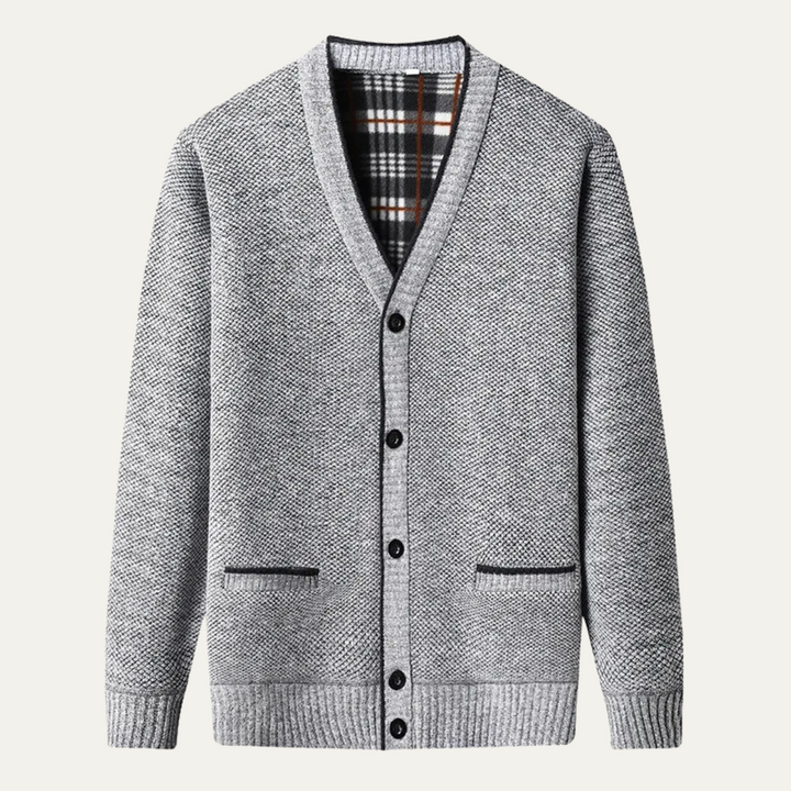 Mens Classic Knit Cardigan Soft Button Front