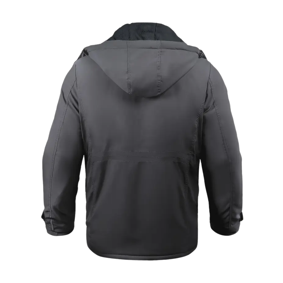 Mens Winter Jacket Plush Lined Hooded Regular Fit