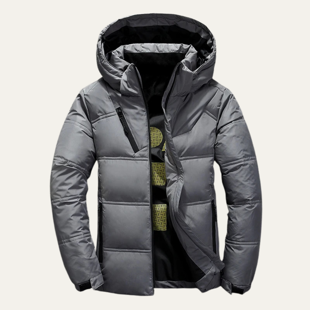 Mens Insulated Puffer Jacket Wide Baffle Design