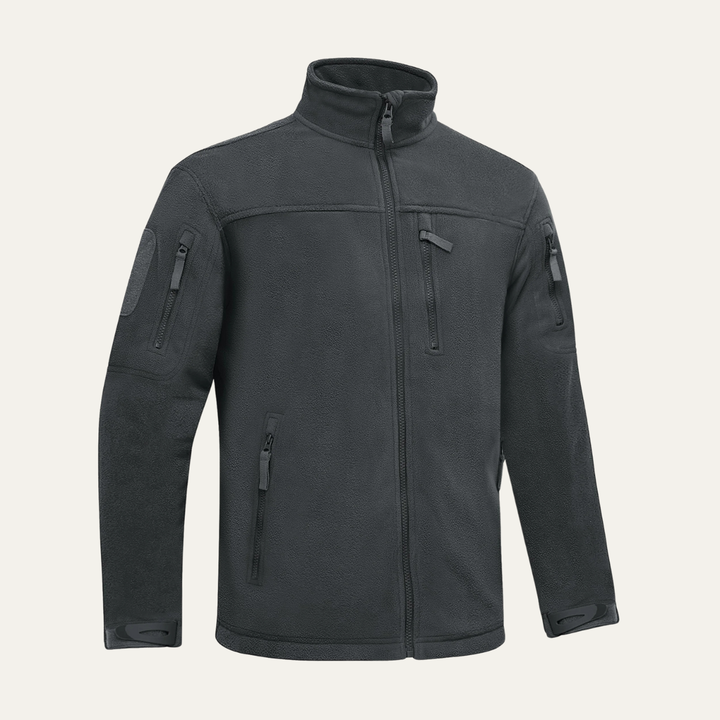 Mens Tactical Fleece Jacket Warm with Zipper Pockets