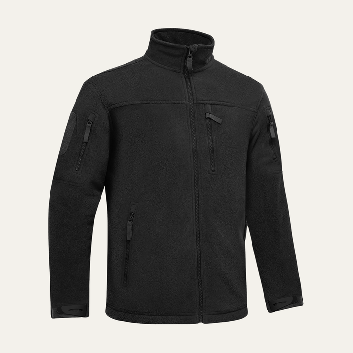 Mens Tactical Fleece Jacket Warm with Zipper Pockets