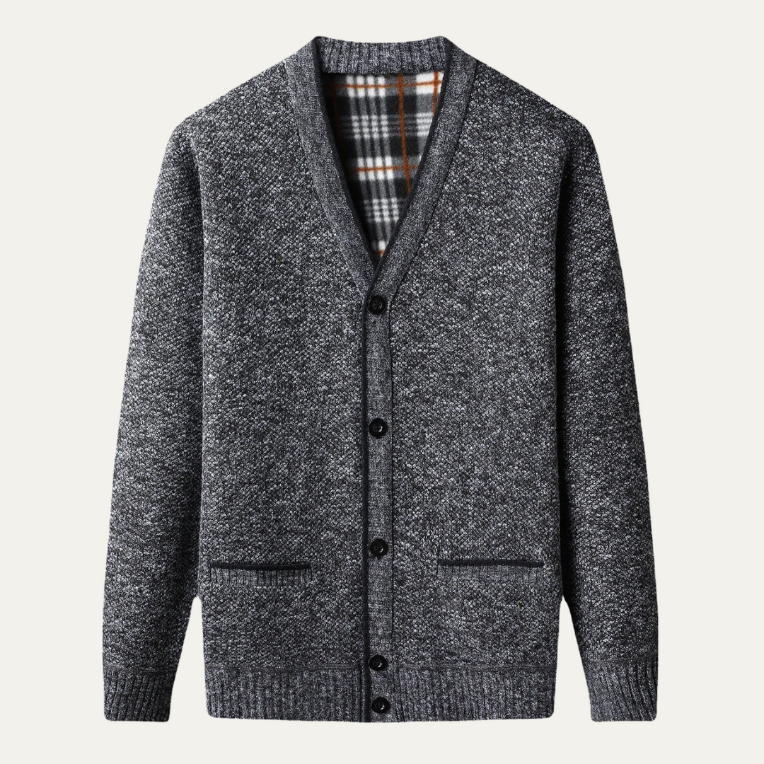 Mens Classic Knit Cardigan Soft Button Front