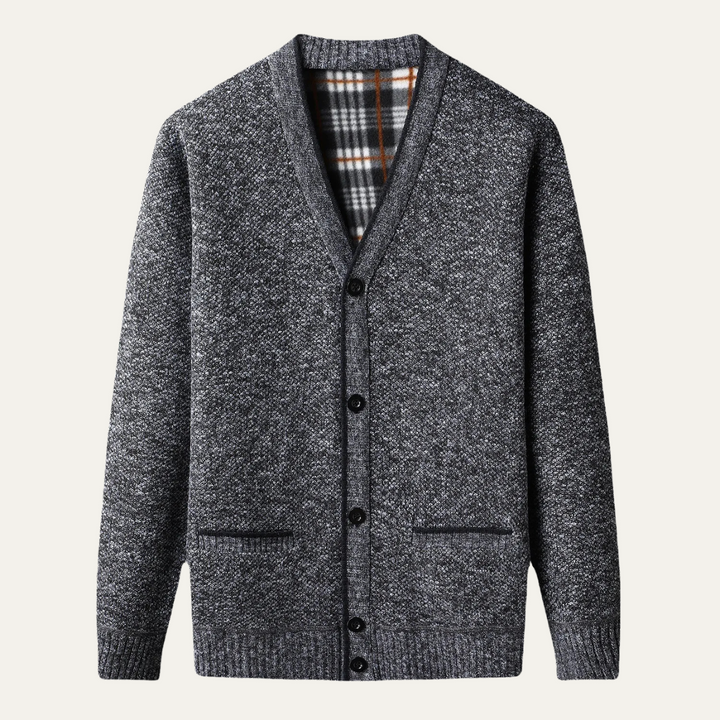 Mens Classic Knit Cardigan Soft Button Front