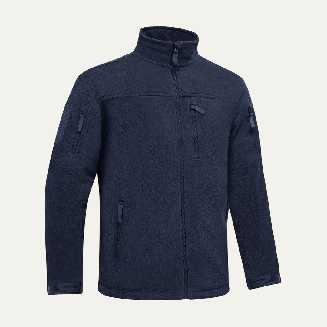 Mens Tactical Fleece Jacket Warm with Zipper Pockets