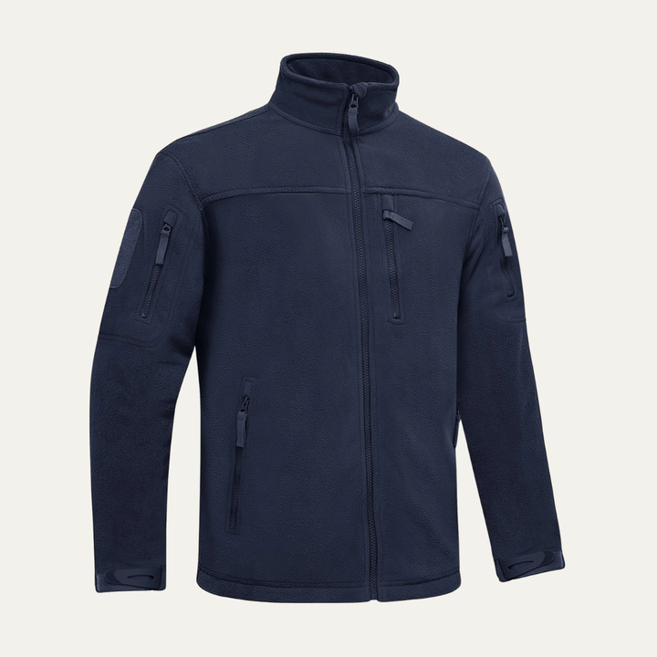 Mens Tactical Fleece Jacket Warm with Zipper Pockets