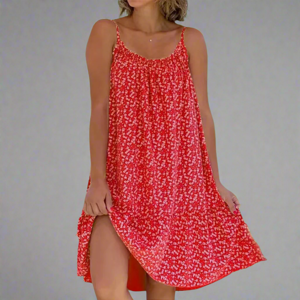 Womens Sundress Floral Pattern Sleeveless Fit