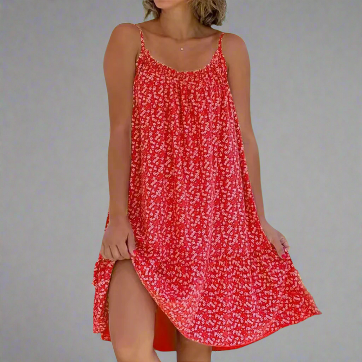 Womens Sundress Floral Pattern Sleeveless Fit