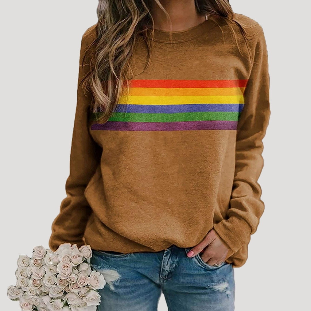 Womens Fleece Sweatshirt Crew Neck Comfortable Fit