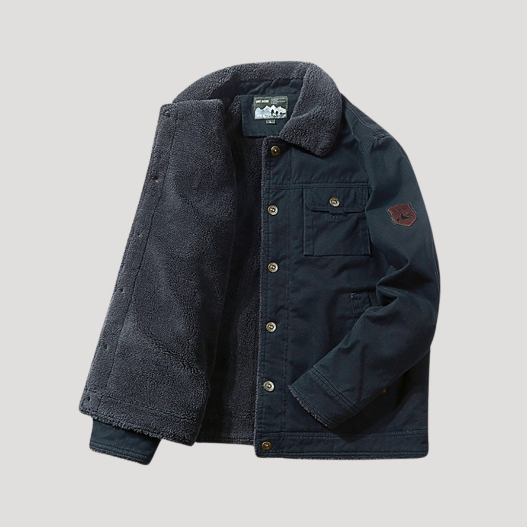 Mens Work Jacket Heavy Duty Fleece Lined Durable Fit - BritishMode