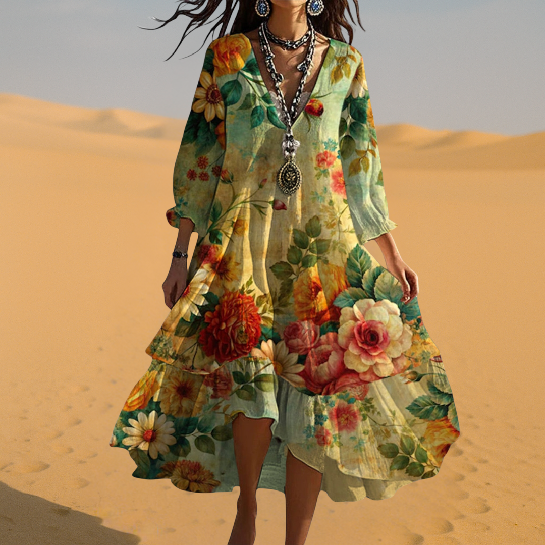 Womens Summer Dress with Petal Detail Breezy Fit