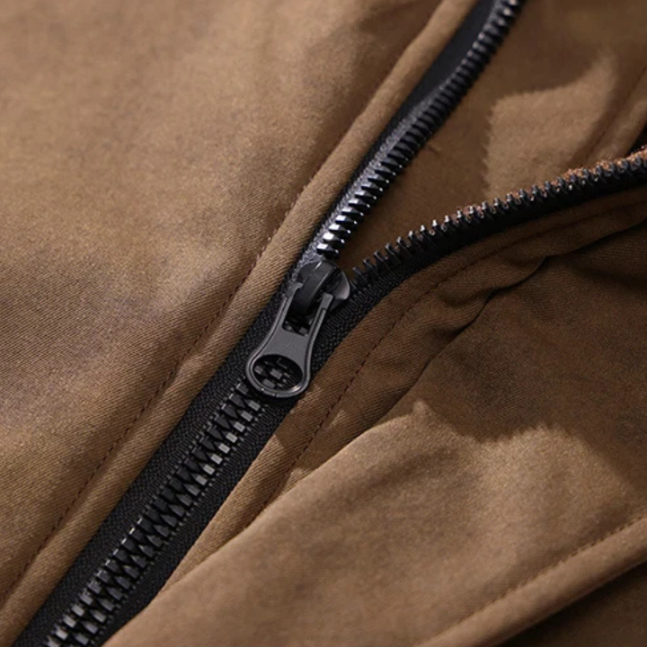 Mens Suede Bomber Jacket with Fleece Lining