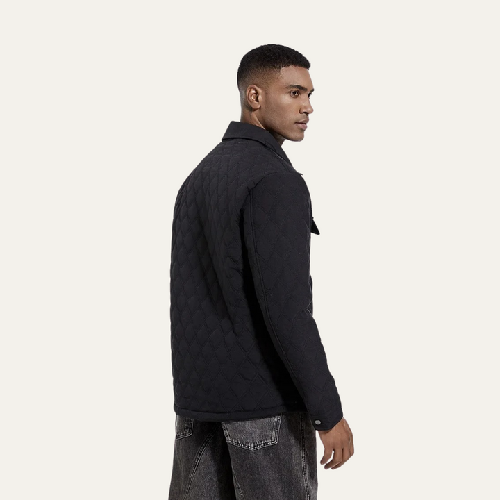 Mens Quilted Jacket Lightweight Casual Fit