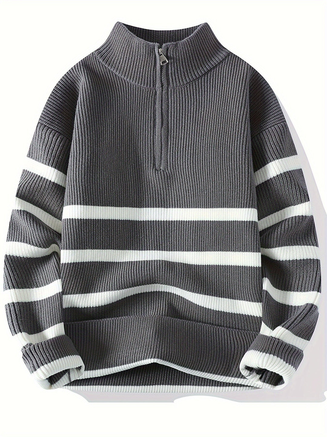 Unisex Crew Neck Wool Blend Sweater Warm Fit
