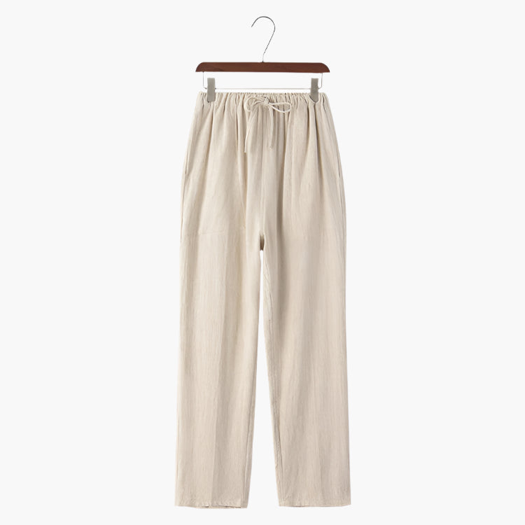 Mens Casual Cotton Pants Comfortable Fit - BritishMode