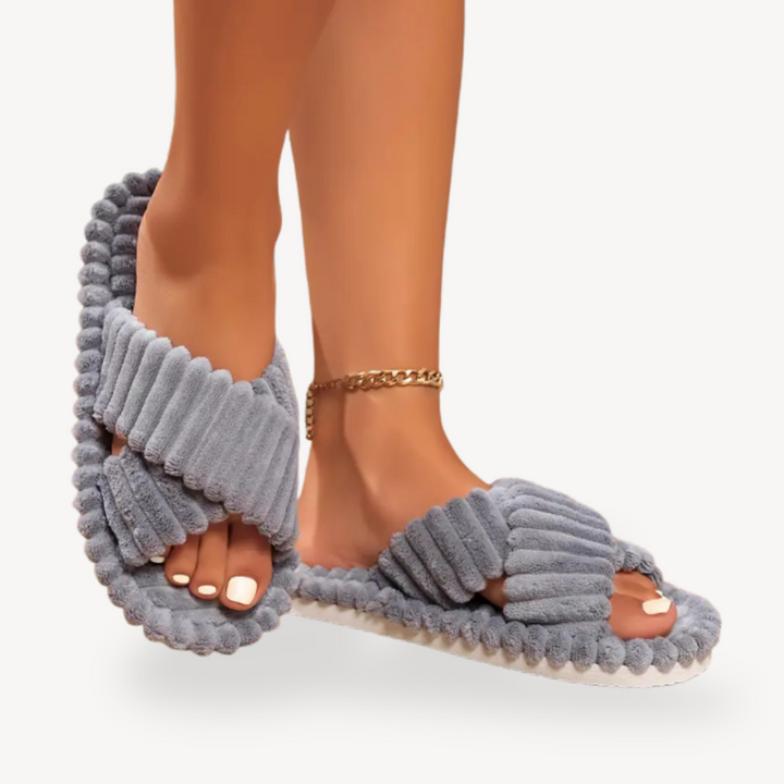 Womens House Slippers with Faux Fur Lining