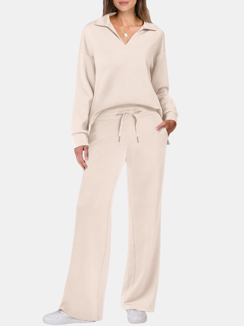 Womens Two-Piece Set Comfortable Relaxed Fit - BritishMode