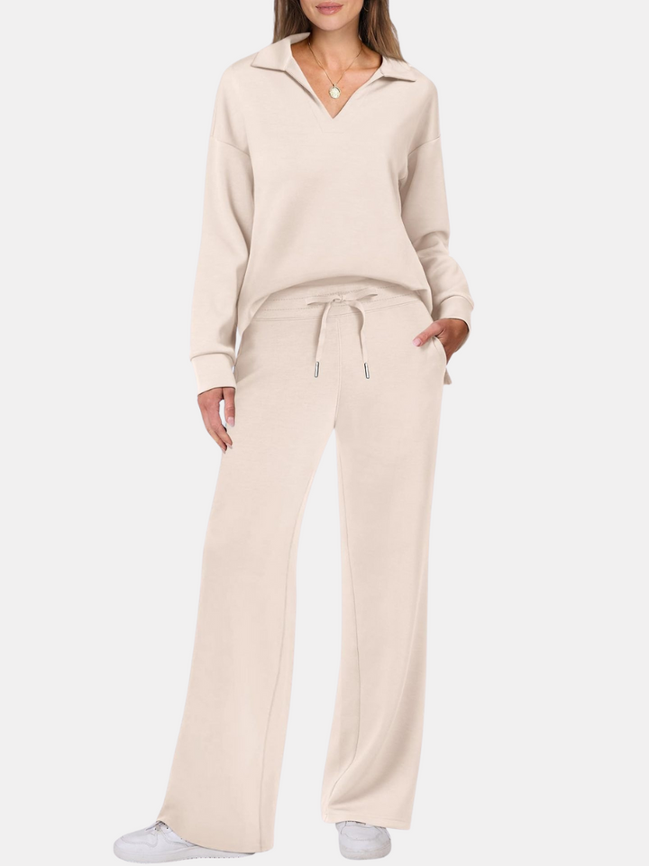 Womens Two-Piece Set Comfortable Relaxed Fit - BritishMode