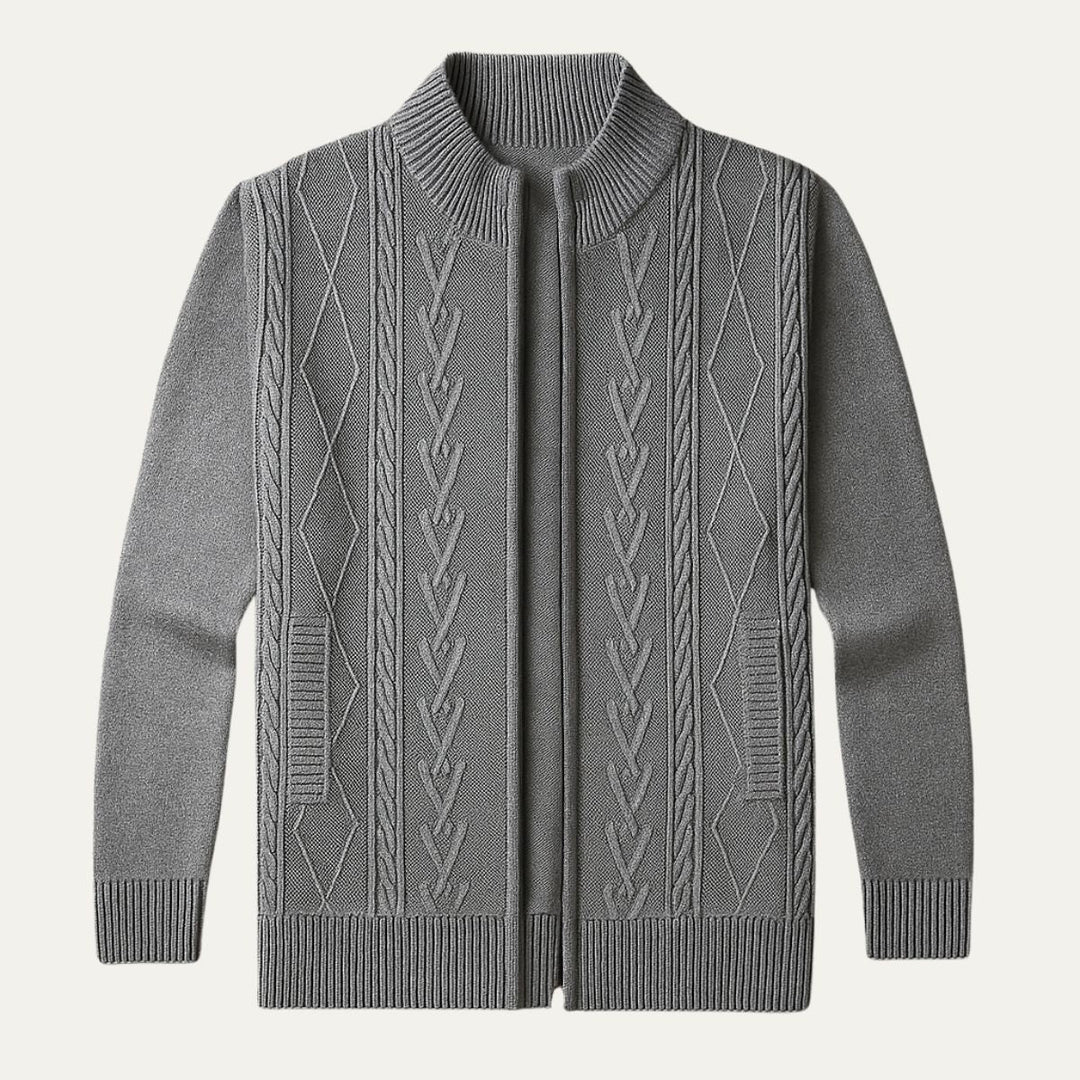 Mens Classic Cardigan Wool Blend Regular Fit - BritishMode