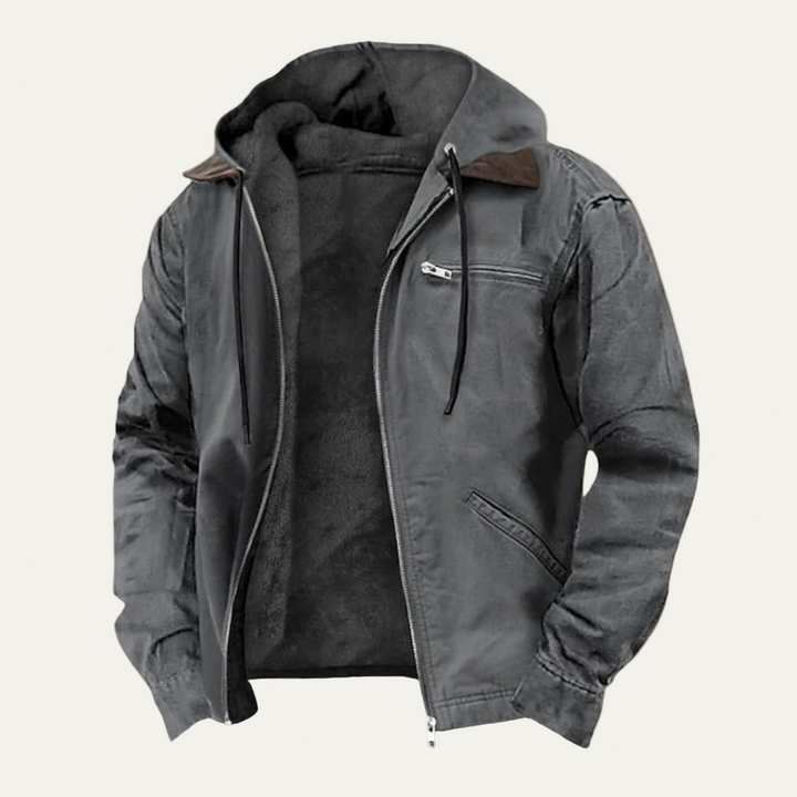 Mens Hooded Zip Jacket Modern Fit
