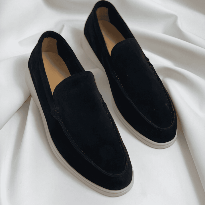 Mens Slip-On Shoes Genuine Leather Comfortable Fit