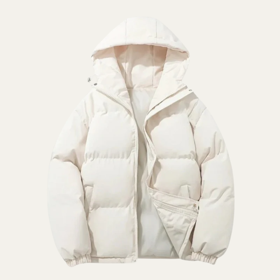 Mens Insulated Puffer Jacket High Neck Hooded - BritishMode