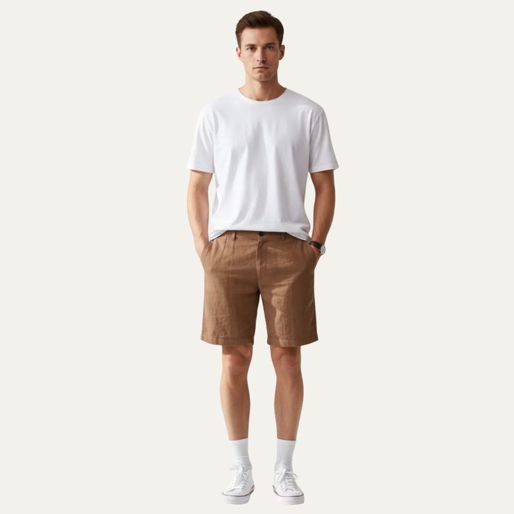 Mens Dress Shorts Tailored Flat Front