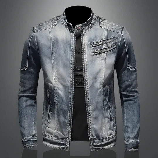 Mens Denim Jacket Rugged Durable Relaxed Fit
