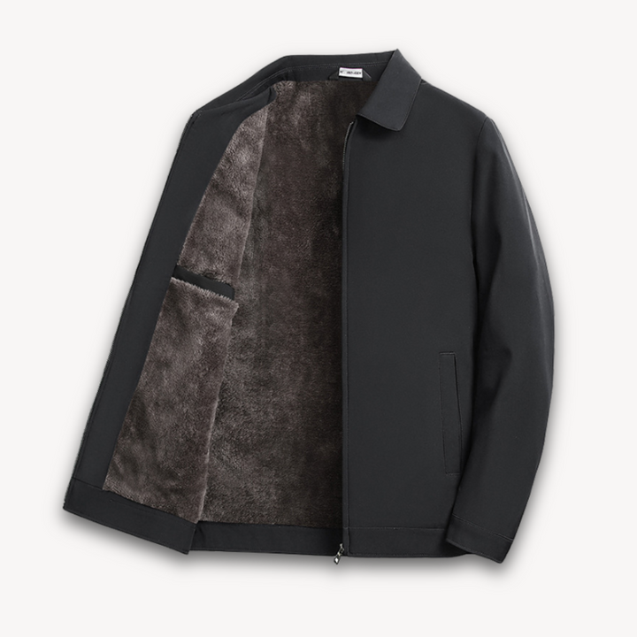 Mens Wool Blend Jacket Fur Lined Warm Outerwear