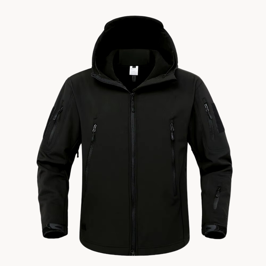 Mens Tactical Jacket Full Zip Hooded
