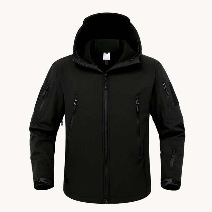 Mens Tactical Jacket Full Zip Hooded